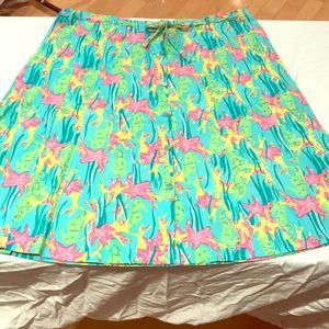 Beautiful Turquoise multi colored print skirt